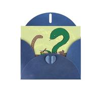 WXZYFP Cartes de vœux en papier nacré bleu nacré avec graines de tournesol, vers de terre, serpent, brillantes des deux côtés, adaptées pour les vœux de vacances.