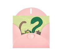 WXZYFP Cartes de vœux en papier nacré rose nacré avec graines de tournesol, vers de terre, serpent, brillantes des deux côtés, adaptées pour les vœux de vacances.