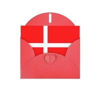 WXZYFP Cartes de vœux en papier nacré rouge du Danemark, brillantes des deux côtés, adaptées pour les vœux de vacances.