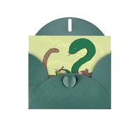 WXZYFP Cartes de vœux en papier nacré vert foncé avec graines de tournesol, vers de terre, serpent, brillantes des deux côtés, adaptées pour les vœux de vacances.