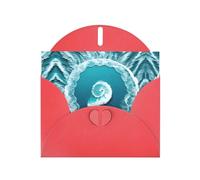 WXZYFP Cartes de vœux Sea of Love en papier nacré rouge brillant des deux côtés, adaptées pour les vœux de vacances.