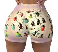 WXZYFP Cartoon Small Insects Stretch and Comfortable Women Sports Stretch Stretch Shorts Fit for Daily Leisure Sports, noir, Taille XL