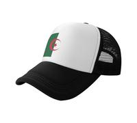 WXZYFP Casquette de baseball en maille pour adulte Drapeau de l'Algérie 100 % polyester Convient pour le quotidien, les voyages, le sport et d'autres occasions Noir Taille unique