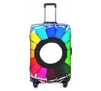 WXZYFP Cercles de crayon colorés : la housse de protection pour la valise avec une impression unique double face vous aide à éviter de prendre la mauvaise valise pendant le voyage.