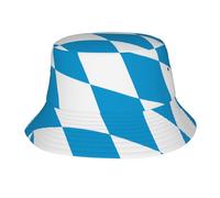 WXZYFP Chapeau cloche motif drapeau bavarois pour adulte, unisexe, anti-rétrécissement, léger, respirant, pliable, facile à ranger, noir