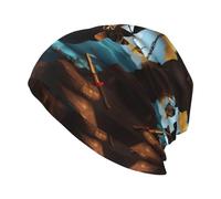 WXZYFP Chapeau tricoté imprimé motif bateau pirate dessin animé adulte noir