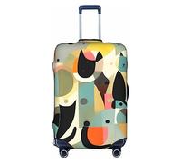 WXZYFP Chat d'art moderne du milieu du siècle. La housse de protection pour la valise avec une impression unique double face vous aide à éviter de prendre la mauvaise valise pendant le voyage.