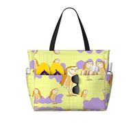 WXZYFP Chouette debout : c'est un sac de plage de grande capacité fabriqué en 100 % polyester et dispose de 7 poches qui peuvent contenir beaucoup d'articles. Noir, taille unique