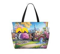 WXZYFP Conte de fées licorne. C'est un sac de voyage de plage de grande capacité fabriqué en 100 % polyester et dispose de 7 poches qui peuvent contenir beaucoup d'articles.