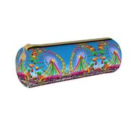 WXZYFP Corlorful Park Trousse à crayons en cuir croisée respectueuse de l'environnement, légère et portable, adaptée pour un usage quotidien.