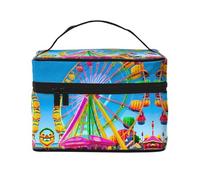 WXZYFP Corlorful Park Trousse de maquillage portable multifonction avec design interne et externe, facile à organiser diverses fournitures.