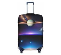WXZYFP Cosmic Saturn La housse de protection pour la valise avec une impression unique double face vous aide à éviter de prendre la mauvaise valise pendant le voyage., Blanc, L