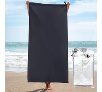 WXZYFP Couleur unie noire 80 x 160 cm. C'est une serviette de bain en fibre à séchage rapide (style vertical), adaptée pour le sport, les voyages et une utilisation à domicile.