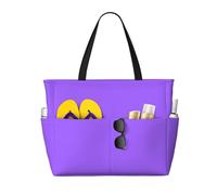 WXZYFP Couleur unie violet clair. C'est un sac de plage de grande capacité fabriqué en 100 % polyester et dispose de 7 poches qui peuvent contenir beaucoup d'articles.