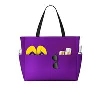 WXZYFP Couleur unie violet foncé. C'est un sac de plage de grande capacité fabriqué en 100 % polyester et dispose de 7 poches qui peuvent contenir beaucoup d'articles.