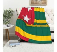 WXZYFP Couverture douillette en flanelle imprimée d'un seul côté, motif drapeau du Togo, 101,6 x 152,4 cm, convient pour un usage domestique ou comme cadeau