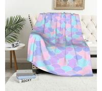 WXZYFP Couverture douillette en flanelle imprimée sur un seul côté, motif tatouage sirène, 101,6 x 152,4 cm, convient pour un usage domestique ou comme cadeau