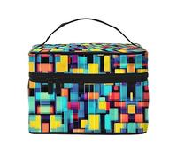 WXZYFP Diagramme de géométrie carrée Trousse de maquillage de voyage, indispensable pour les amateurs de voyage en plein air, a une structure interne simple.