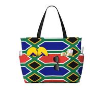 WXZYFP Drapeau d'Afrique du Sud. C'est un sac de voyage de plage de grande capacité fabriqué en 100 % polyester et dispose de 7 poches qui peuvent contenir beaucoup d'articles.