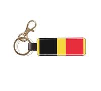 WXZYFP Drapeau de Belgique Porte-clés de voiture Pendentif Personnalité Créative Simple Serrure Porte-clés Anneau Homme Femme Couple Lanière