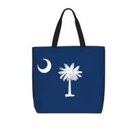 WXZYFP Drapeau de la Caroline du Sud. C'est un sac à bandoulière pratique, adapté pour le shopping, les voyages et les besoins de la vie quotidienne. Noir, taille unique