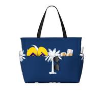 WXZYFP Drapeau de la Caroline du Sud. C'est un sac de voyage de plage de grande capacité fabriqué en 100 % polyester et dispose de 7 poches qui peuvent contenir beaucoup d'articles.