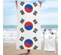 WXZYFP Drapeau de la République de Corée 80 x 160 cm. C'est une serviette de bain en fibre à séchage rapide (style vertical), adaptée pour le sport, les voyages et une utilisation à domicile.