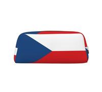 WXZYFP Drapeau de la République tchèque. La trousse est fabriquée en cuir croisé (PVC), doublure 100 % polyester et impression plein écran