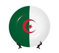 WXZYFP Drapeau de l'Algérie 25,4 cm imitation porcelaine décorative à poser ou à suspendre.