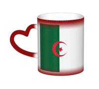 WXZYFP Drapeau de l'Algérie rouge. C'est une tasse qui change de couleur, noir pour le froid et blanc pour chaud, et plus durable après le lavage à la main. Pyjama pour femme à manches courtes, haut