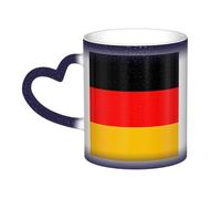 WXZYFP Drapeau de l'Allemagne bleu. C'est une tasse qui change de couleur, noir pour le froid et blanc pour chaud, et plus durable après le lavage à la main. Pyjama pour femme à manches courtes, haut
