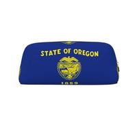 WXZYFP Drapeau de l'État de l'Oregon. La trousse est fabriquée en cuir croisé (PVC), doublure 100 % polyester et impression plein écran