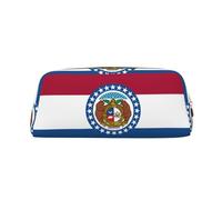 WXZYFP Drapeau de l'État du Missouri. La trousse est fabriquée en cuir croisé (PVC), doublure 100 % polyester et impression plein écran