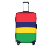 WXZYFP Drapeau de l'île Maurice La housse de protection pour la valise avec une impression unique double face vous aide à éviter de prendre la mauvaise valise pendant le voyage., Blanc, L