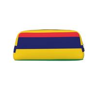 WXZYFP Drapeau de l'île Maurice. La trousse est fabriquée en cuir croisé (PVC), doublure 100 % polyester et impression plein écran