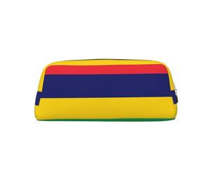 WXZYFP Drapeau de l'île Maurice. La trousse est fabriquée en cuir croisé (PVC), doublure 100 % polyester et impression plein écran
