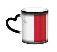 WXZYFP Drapeau de Malte noir. C'est une tasse qui change de couleur, noir pour le froid et blanc pour chaud, et plus durable après le lavage à la main. Pyjama pour femme à manches courtes, haut de