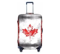 WXZYFP Drapeau du Canada rétro : la housse de protection pour la valise avec une impression unique double face vous aide à éviter de prendre la mauvaise valise pendant le voyage., blanc, taille L