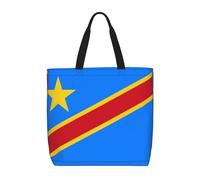 WXZYFP Drapeau du Congo. C'est un sac à bandoulière pratique, adapté pour le shopping, les voyages et les besoins de la vie quotidienne. Noir, taille unique