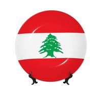 WXZYFP Drapeau du Liban 25,4 cm imitation porcelaine décorative à poser ou à suspendre.