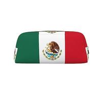 WXZYFP Drapeau du Mexique. La trousse est fabriquée en cuir croisé (PVC), doublure 100 % polyester et impression plein écran