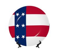 WXZYFP Drapeau du Texas 25,4 cm imitation porcelaine décorative - Peut être posé ou accroché.