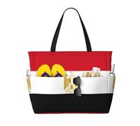 WXZYFP Drapeau égyptien. C'est un sac de voyage de plage de grande capacité fabriqué en 100 % polyester et dispose de 7 poches qui peuvent contenir beaucoup d'articles. Noir, taille unique