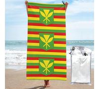 WXZYFP Drapeau hawaïen indigène de 80 x 160 cm. C'est une serviette de bain en fibre à séchage rapide (style vertical), adaptée pour le sport, les voyages et une utilisation à la maison.