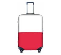 WXZYFP Drapeau polonais : la housse de protection pour la valise avec une impression unique double face vous aide à éviter de prendre la mauvaise valise pendant le voyage., blanc, taille L