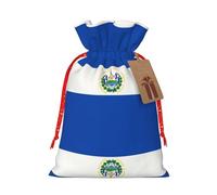 WXZYFP El Salvador Sac cadeau en lin avec cordon de serrage pour Noël, anniversaire, fête, facile à laver