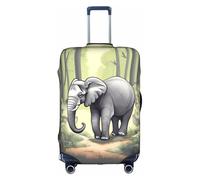 WXZYFP Éléphant marchant : la housse de protection pour la valise avec une impression unique double face vous aide à éviter de prendre la mauvaise valise pendant le voyage. Blanc, taille L