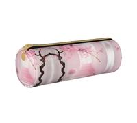 WXZYFP Escalier rose en forme de fleur de cerisier Trousse en cuir croisé respectueux de l'environnement, légère et portable, adaptée pour un usage quotidien.