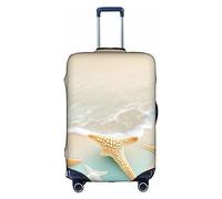 WXZYFP Étoile de mer de plage : la housse de protection pour la valise avec une impression unique double face vous aide à éviter de prendre la mauvaise valise pendant le voyage.