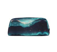 WXZYFP Étoiles de science-fiction : la trousse est fabriquée en cuir croisé (PVC), doublure 100 % polyester et impression plein écran